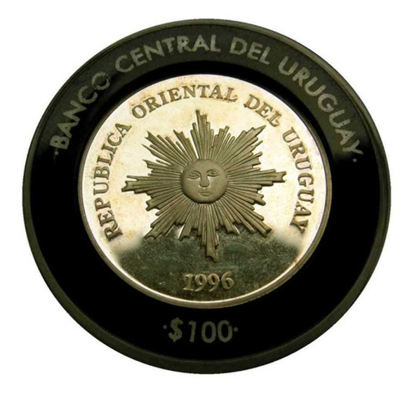 1896 1996 Conmemorativa De Plata 100 Años De Banco República 1