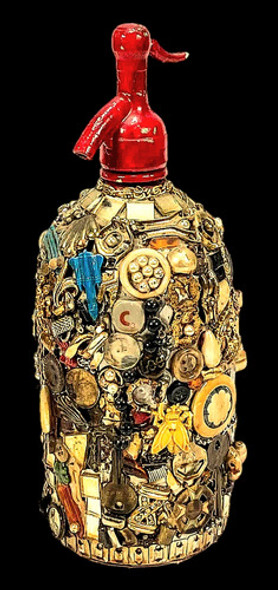 Sifon  De  Soda Muy Antiguo Con Decoración Artesanal. Unico. 0