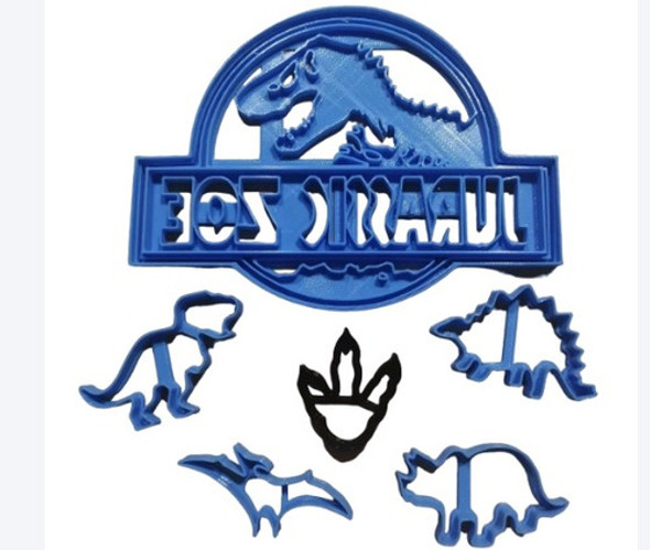 Set Cortantes Dinosaurios Varios Torta + Logo Personalizado 0