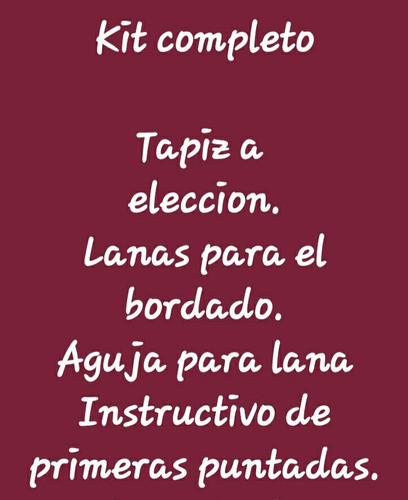 Kit Bordado Niñas Desde 6 Años - Tapiz + Lanas + Aguja 1