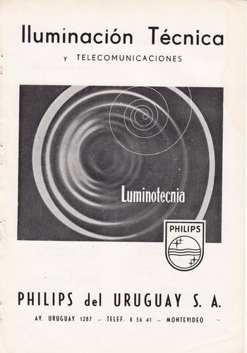 1953 Publicidad Philips Del Uruguay Luminotecnia Vintage 0