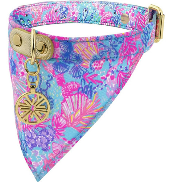 Lilly Pulitzer Collar De Pañuelo Ajustable Para Perros, Lind 0 Lilly Pulitzer Collar De Pañuelo Ajustable Para Perros, Lind 0