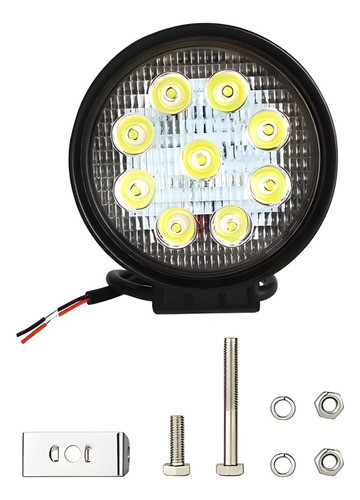 Faro Auxiliar Eversafe 9 Led 27w Off Road 12 Y 24v Redondo 0