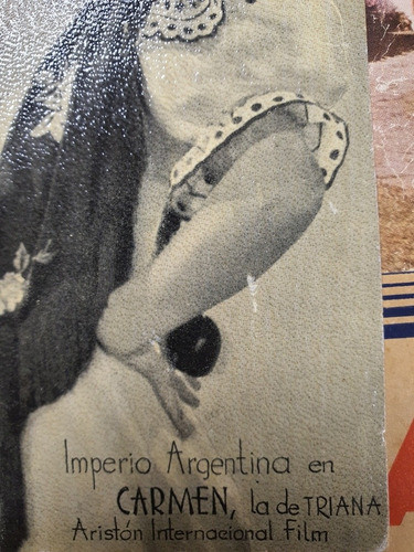 Antigua Postal De Actriz Imperio Argentina Publicidad De Pel 1