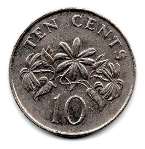 Singapur Moneda 10 Cent Año 1986 Km#51 Asia 0