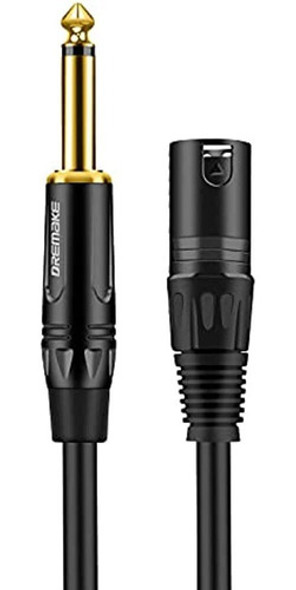 Dremake Cable De Micrófono Xlr De 15 Pies A Ts De 6,35 Mm (1 1
