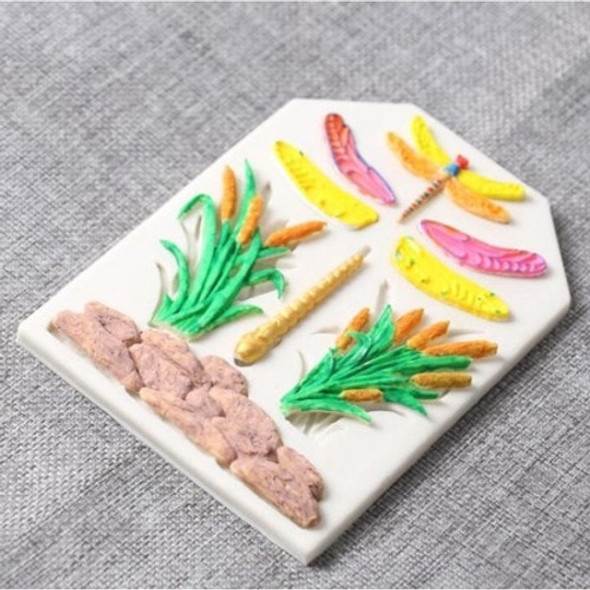 Molde De Silicone Libélulas Juncos Pedras Folhas 1 Molde De Silicone Libélulas Juncos Pedras Folhas 1