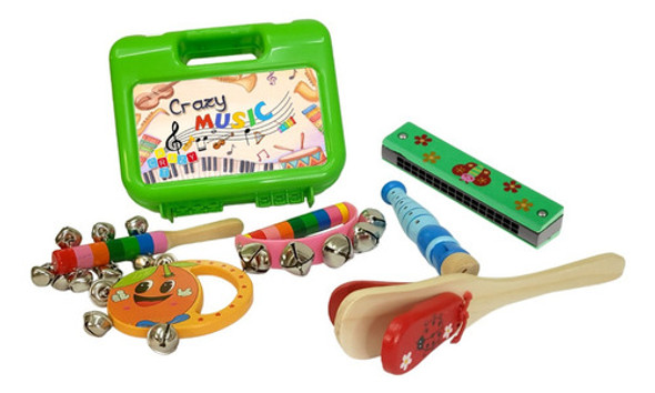 Kit De Percusión Infantil Instrumentos Musical X 6 Didactico 1