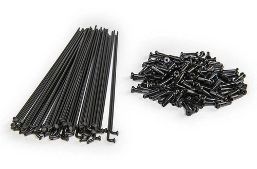 Rayos Especiales Acero Inox C/niple Negros 64 U Taiwán 291mm 0