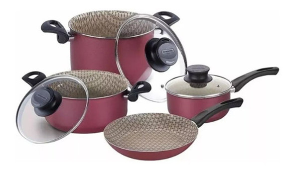 Juego De Ollas Sarten Teflon Cocina Siete Piezas Tramontina 0