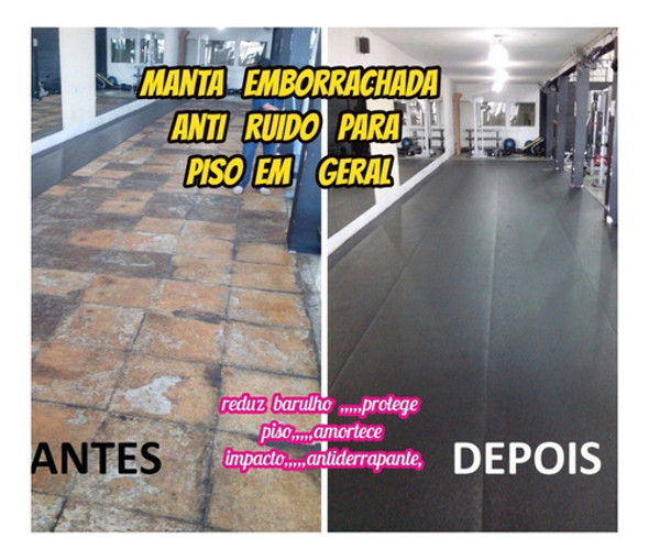 Manta De Borracha 4mm-3.00x1.00mts P/ginastica Forrar Piso 1