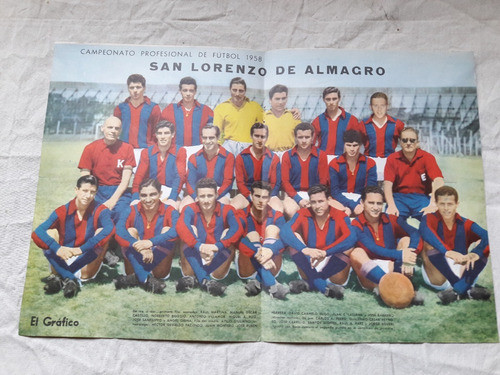 Lamina San Lorenzo Campeonato 1958 - Coleccion Grafico 0