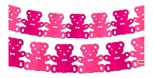 Guirnalda Ositos Rosa Banderín X 360 Cm - Ciudad Cotillón 0