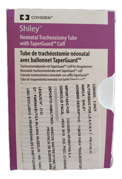 Canula Traqueotomia Shiley Neonatal 3,5 Con Balón 0
