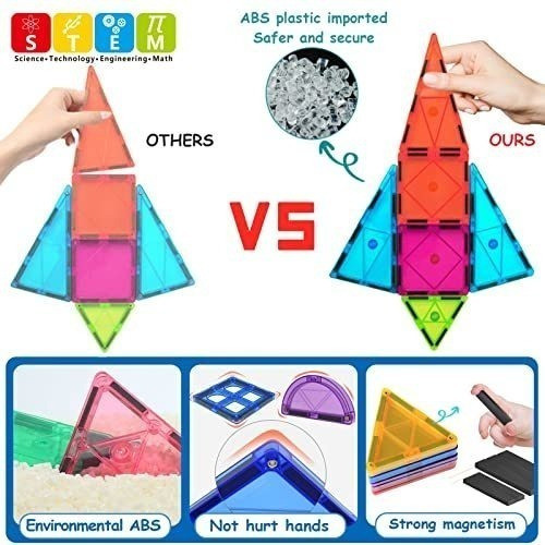 Kit De 10 Bloques Magneticos De Construccion Para Niños 1
