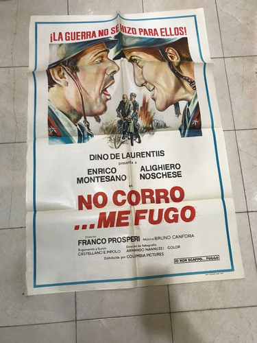 Antiguo Afiche De Cine No Corro ,me Fugo- Envio 0