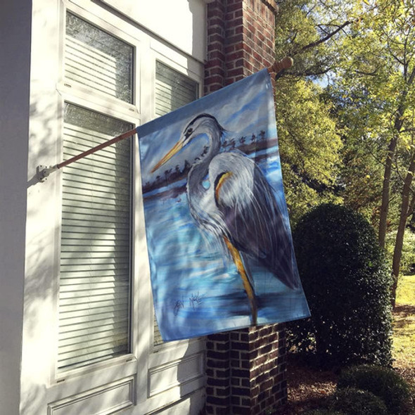 Caroline's Treasures Jmk1148chf Blue Heron Gazing House Flag 1 Caroline's Treasures Jmk1148chf Blue Heron Gazing House Flag 1