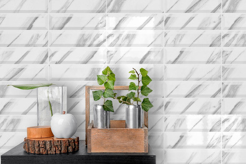 Ceramica Subway Biselado Carrara 8,5x30 1
