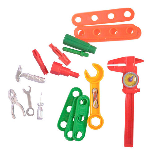 Juguete Set Valija Herramientas Plástico Construcción Niños 1