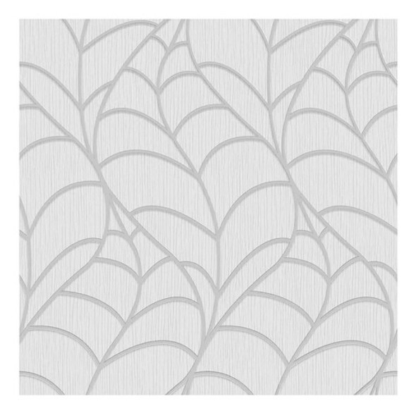 Empapelado Vinilico Aura Raya Gris Texturado Lavable Muresco 0