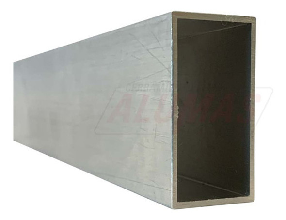 Perfil De Aluminio Tubo 75x50 Mm Natural X 3 Metros 0