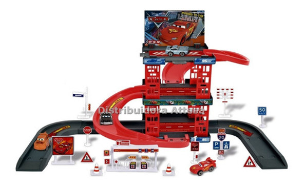Cars Parking Race + 4 Autos 40 Piezas 70 X 50 Cm Ditoys 1