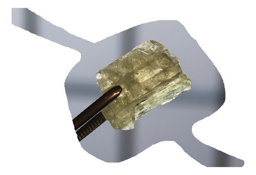 Kunzita Verde-amarillo Cristal Natural En Bruto Calidad Gema 0