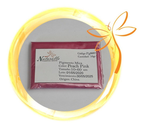 Pigmento Mica Peach Pink X 10 Grs Grado Cosmético 1
