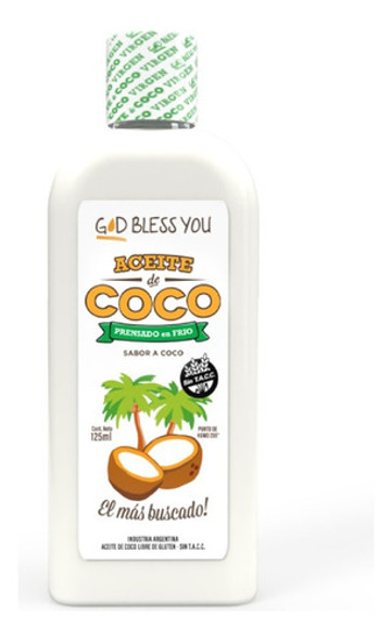 Pack X 2 - Aceite De Coco God Bless You - Virgen 125ml 1