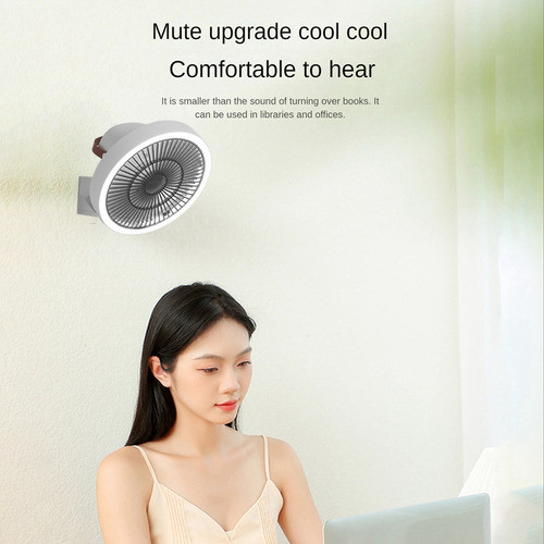 Ventilador Doméstico Pequeno Montado Na Parede Com Carregame 1