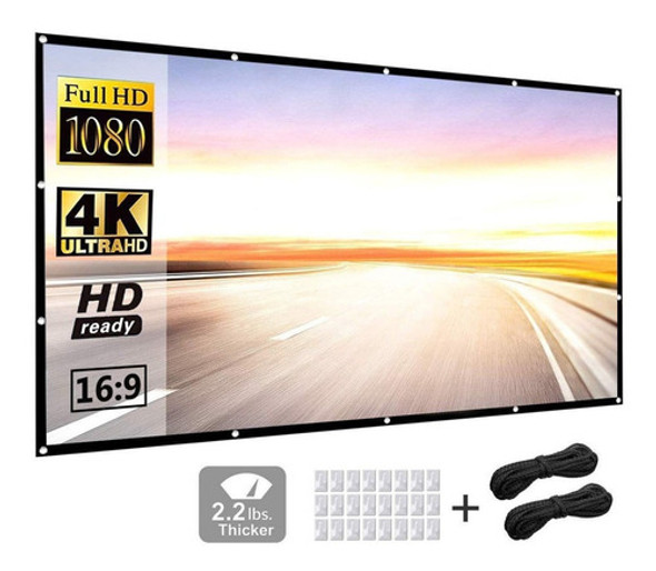 Pantalla Proyector 150 Pulgadas 16:9 Hd Portatil P-jing 0