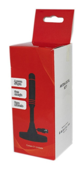 Antena Metalica Para Tv Digital Con Soporte Magnetico 1
