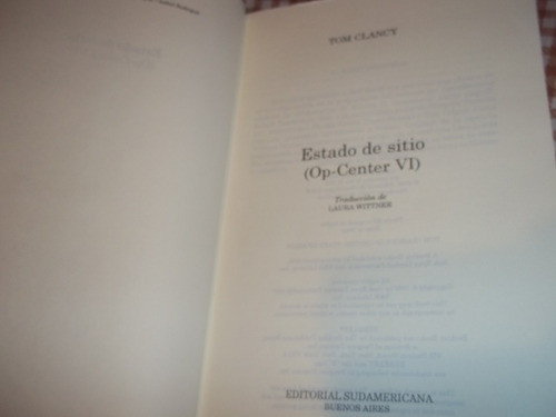 Estado De Sitio - Op Center Vi - Tom Clancy 1