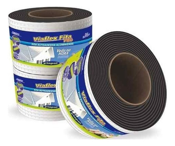 Membrana Autoadhesiva Impermeabilizante 15 Cm X 10mt Viapol 0