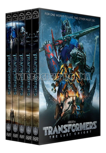 Transformers Saga Completa Dvd Colección Latino 5 Peliculas 0
