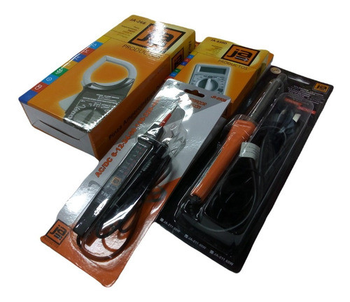 Kit Pinza Amperometrica + Tester + Soldador + Punta Prueba 0