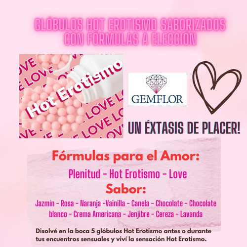 Glóbulos Hot Erotismo Gemflor 50cc 0