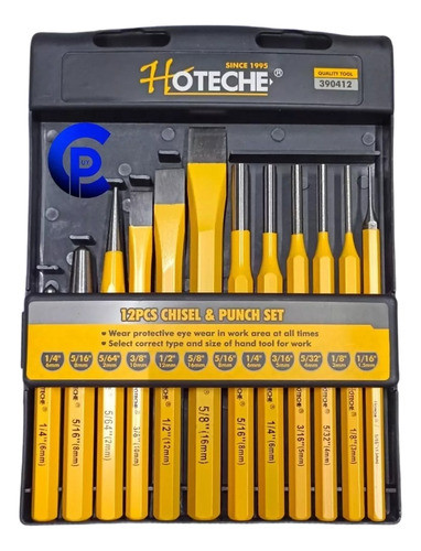 Juego De Punzones Y Cinceles 12 Pzs - Calidad Profesional - 0