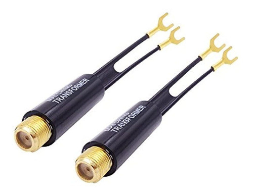 Fancasee 2 Pack Chapado En Oro De 75 Ohmios A 300 Ohmios Uhf 0