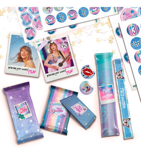 Kit Imprimible Taylor Swift -  Texto Editable En Powerpoint 0