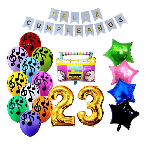 Combo Kit Deco Fiesta Globos Musicales 0