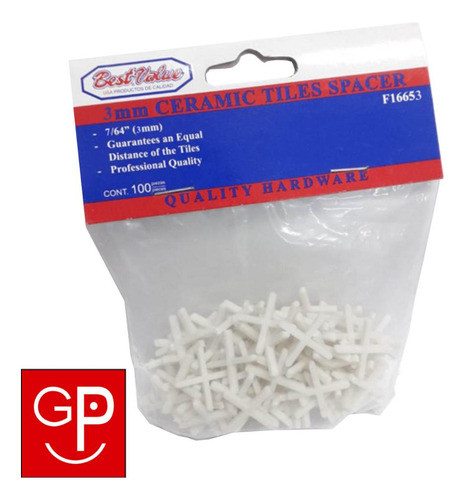 Separdor Juntas D/piso Espaciador Best Value 100pz 3mm H Y T 1