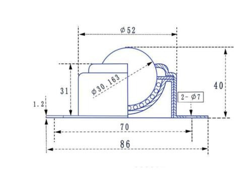 Estados Unidos Bolsa De 1.5  De 30mm Bola Metal Transferenci 1