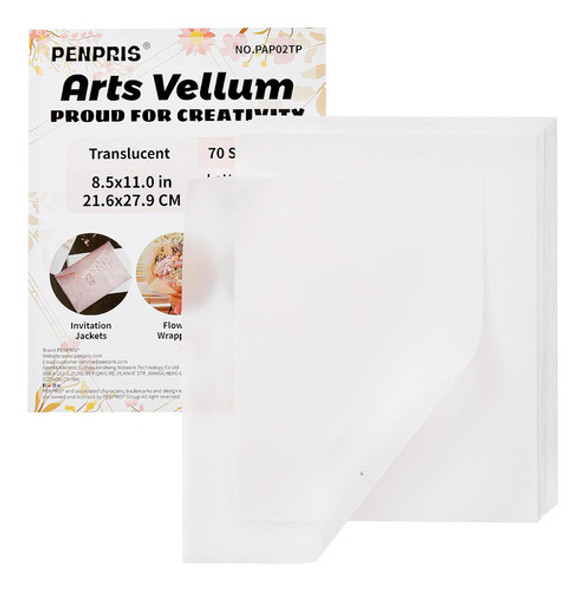 Papel Translúcido Mate 21,59 X 27,94 Cm 100 Gsm Para Diy 0