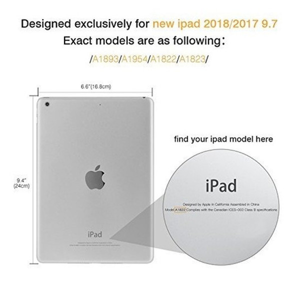 Moko Smartshell Funda Para Tablet Nuevo iPad 97 2017 Oro Ros 1
