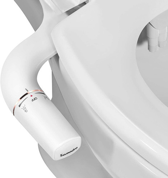 Bidet Adaptable Para Inodoro Samodra Doble Boquilla - Rosa 0