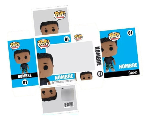Molde Caja Funko Pop Visor Cajita Kit Imprimible Editable 0