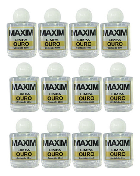 Kit 50 Limpa Jóias Verdadeiras Ouro Puro 18k Maxim 40ml 0
