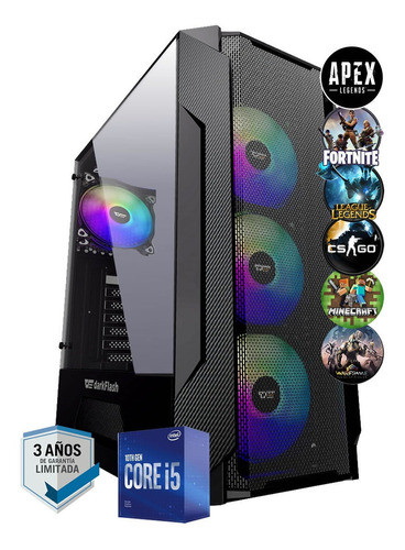 Pc Gamer Intel Core I5 Ram 8g Ssd 240g Rx 550 4g Wifi Juegos 0