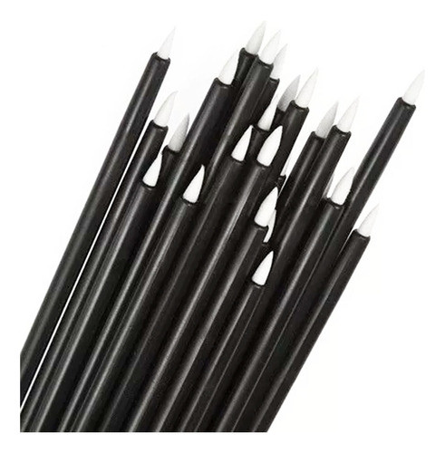 50 Pinceis Descartáveis Delineador Liquido Ponta Fina Make 1